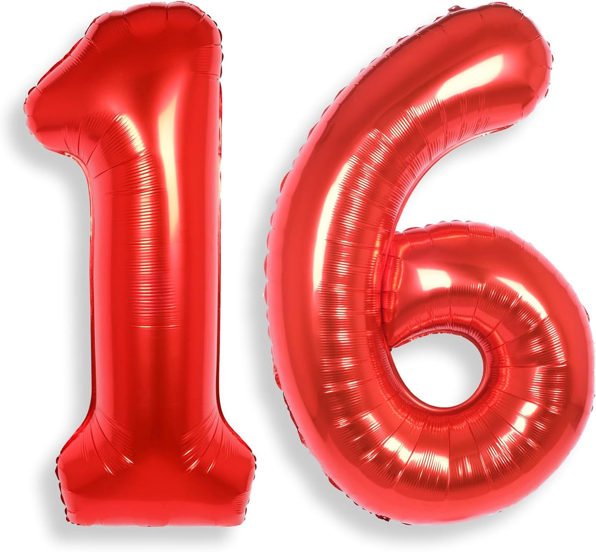 AULE 40 Inch Big Red 6 Balloon Number Large Foil Helium Number Balloons 0-9 Jumbo Giant Happy 6th Birthday Party Decorations for Boy or Girl Huge Mylar Anniversary Party Supplies