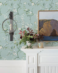 Floral Peel and Stick Wallpaper - Self Stick Flowers Wall Paper for Bedroom Kitchen- Renter Friendly Mural Cabinets Contact Paper (Spring Red Floral, Sample - 17.7" X 78.74")