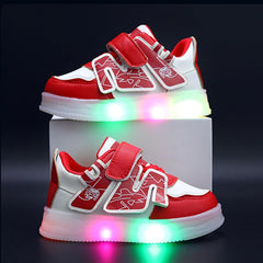 IWIHMIV Toddler Girl Tennis Shoes Toddler Slip On Shoes Light Up Sneakers Girls Athletic Running Sports Sneakers for Toddler