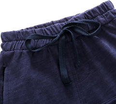 Fashion Boys Embroidered Solid Elastic Casual Pants