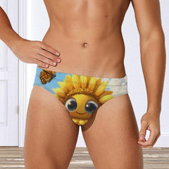 Butterfly Flower Men's Swimsuit Brief Beach Shorts Bikini Swimwear Sexy Swimming Trunks