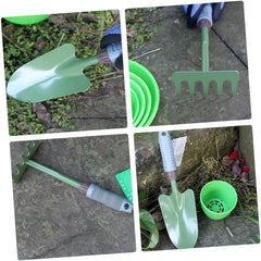 1set Stainless Steel Garden Tool Rake and Shovel for Efficient Weeding and Soil Excavation Gardening Hand Tools for Home and Use