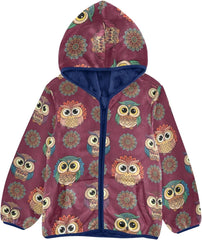 CHIFIGNO Boho Owls Toddler Snow Jacket Soft Winter Jacket for Boy 3T