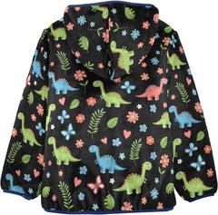 CHIFIGNO Colorful Cartoon Dinosaurs Toddler Thick Soft Sweatshirt Jacket with Polar Fleece Lining 3T