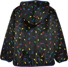 CHIFIGNO Colorful String Lights Boy Winter Coat, Toddler Boys Zip up Hoodie Warm for Fall Winter Spring 3T