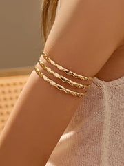 1 PC Gold Arm cuff Bracelet for Women, Adjustable Upper Arm Bands, Armband Armlet Cuff Bangle for Summer(Various Styles)