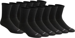Dickies Men's Dri-tech Moisture Control Mid-Crew Comfort Length Socks, Available in M-XL (6, 12 Pairs)