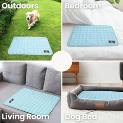 Opticnock Dog Cooling Mat, cooling blanket for dogs and cats, Washable & Portable Pet Soft cool Pad, Pet Air Conditioning Bed, Keeping Your Furry Friend Comfortable All Summer Long (A,16*12IN)
