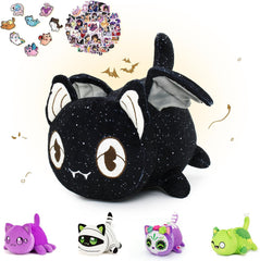 KOWSI Luminous Cat Plush Toys Blind Box Cat Plush Series-100% Polyester Embroidery Plush Pillow-Cute Popular Cat Plush Collectibles (Luminous Cat)