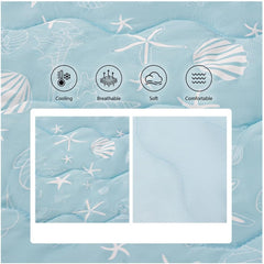 Cooling Blanket for Dogs, 0.35Q-Max Cool Washable and Summer Cooling Pet Mat Blanket, Protector for Couch Bed Cover Sofa for Small to Large Dogs and Cats for Hot Weather (Blue, Small：22.8"x35"x0.2")