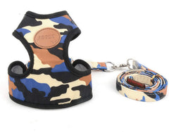 SMALLLEE_LUCKY_STORE CWYP00068-Red-S New Soft Mesh Nylon Vest Pet Cat Small Medium Dog Harness Dog Leash Set Leads ,Red , S