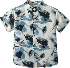 Hawaiian Shirt Boys Kids Short Sleeve Button Down Shirts Lapel Neck Tropical Summer Casual Top Toddler Baby Clothes