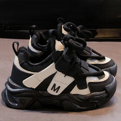 Chunky Sneakers for Girls Fashion Lace-up Comfortable Breathable Casual Walking Shoes for Outdoor Athletic Sport