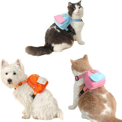 Dogs Backpack Adjust Size Belt Travel Trip Walking Shoulderbag with Tractions Buckle for Cats Dogs for Traveling