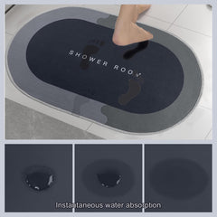 Bathroom Floor Mat 23" x 15", Ultra Soft Super Absorbent Bath Mat, Bathroom Rugs Non Slip Washable, Quick Dry Shower Mats