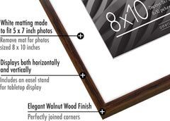 Americanflat 10x10 Picture Frame with Shatter-Resistant Glass - Use as 8x8 Frame with Mat or Display 10x10 Photo Without Mat - Streamline Collection - Square Frames for Tabletop or Wall - Silver