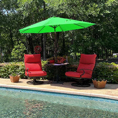 Umbrella Replacement Canopy with 6 Ribs Outdoor Patio Replacement Canopy Cover 6.6ft 8.9ft 9.8ft Umbrella Replacement Top for Garden Market (Canopy Only)