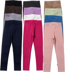 12 Pack Girls Dance Leggings for Toddler High Waisted Pants Kids Soft School Wearing