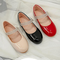 Girls Dress Shoes Paten𝐭 Ballerina Flat𝐬 Kids Toddler Girls Mary Jane Low Heels Student Uniform Shoes for School