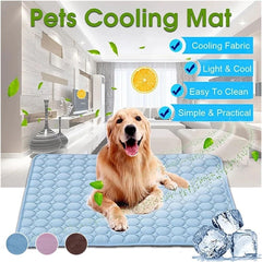 Cooling Dog Mat - Summer Pet Blanket for Dogs & Cats - Washable Dog Bed for Car & Home - Perfect for Small, Medium & Large Pets(Pink,M)
