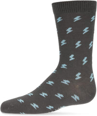 MeMoi Boys' Lightning Bolt Crew Socks