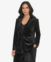 Calvin Klein Women's One Button Lux Blazer