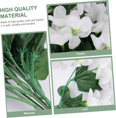 BESTYASH Artificial Violet Hanging Flowers Petal Vines for Wedding Home and Office Decor Romantic Faux Plants for Indoor Use and Craft Projects