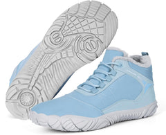 Hike Winter Footwear Barefoot Boots Mens Womens, Waterproof Winter Snow Boots, Warm Ankle Booties, Wide Toe Barefoot Hiking Boots, Non-Slip Zero Drop Sole Hike Shoes for Hiking Walking Outdoor