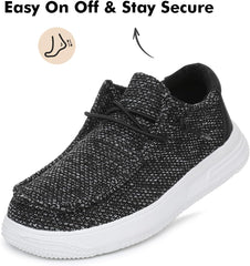 Ahannie Kids Lightweight Slip-On Walking Loafers – Breathable, Comfortable, Easy On/Off Casual Shoes for Boys & Girls(Todler/Little Kid/Big Kid)