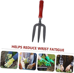 HANABASS Gardening Tool Fork Durable Prong Hand Rake for Planting Weeding Aerating Flower Vegetable Pots for Bonsai and Tight Spaces