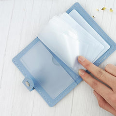 Credit Card Wallet for Woemn Man, Leather Business Card Holder Wallet(Blue)