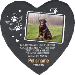 Cowcute Customized Pet Memorial Gifts for Loss of Cat, Personalized Dog Memorial Stone with Photo Name Date, Pet Memorial Stone Custom, Memorial Garden Stone Pet Grave Markers Headstone for Dog Cat
