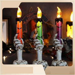 Halloween Candle Lamp, Candle Stand Lamp, Halloween Decoration Props, Skull Hand Lamp, Halloween Ghost Hand Lamp, Creative Ornaments Lightweight(6)