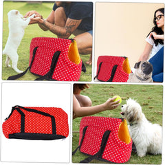 GANAZONO 1pc Portable Pet Backpack for Dogs Breathable Travel Shoulder Bag Red Large for Hiking and Outdoor Adventures Easy to Carry and Comfortable for Pets
