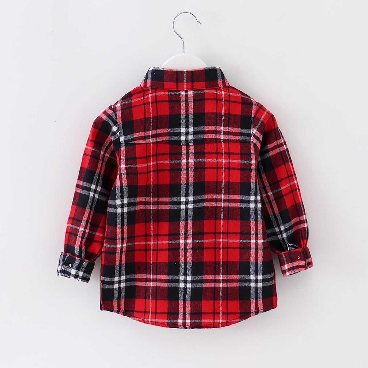 Boys Plaid Long Sleeve Shirt Button Down Shirts Flannel Lapel Tee Trendy Tops Casual Jacket Fall Clothes with Pocket