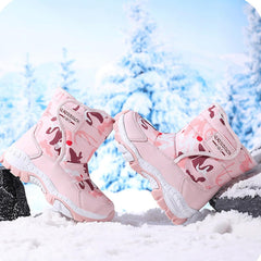 Winter Boots for Boy Girl Faux Fur Booties Mid Calf Kids Snow Shoes Warm Rain Boots for Infant Toddler Walking Shoe