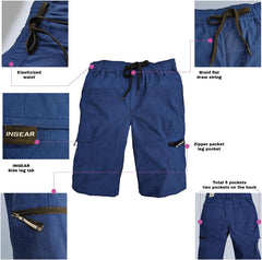 INGEAR Boys Cargo Jogger Pants, Elastic Waist, Zipper Pockets, Casual School Trousers
