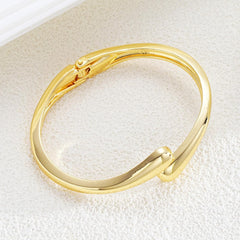 Gold Silver Bangle Bracelets for Women Chunky Non Tarnish Trendy Jewelry
