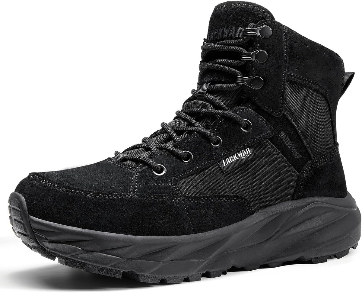 Mens Military Tactical Hiking Boots Lightweight Comfortable Motorcycle Combat Boot Non-slip Waterproof Work Boots for Men