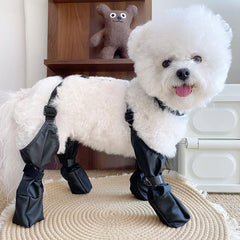 Dog Suspender Booties,Dog Paw Boot Leggings Anti-Slip,Dog Rain Boots Waterproof Winter Snow Boots,Dog Paw Boot Leggings for Winter,Adjustable Suspender Boots for Winter Snow Hiking Raining