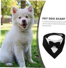 Dog Bandanas Bow Decor Stylish Polyester Pet Scarf for Dogs Triangular Bib for Birthdays and Special Occasions