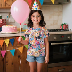 DISNIMO Girls Short Sleeve Henley Shirt Button Up Tees Tops Casual Outfits