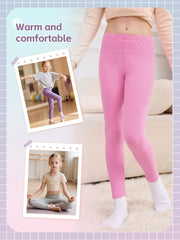 10 Pack Girls Leggings Cotton Pants for Girls Full Length Toddler Warm Stretchy Leggings for Kids Winter