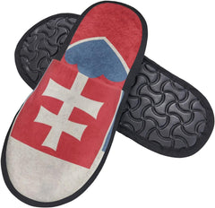 Slovak Flags House Slippers Plush Women Men Indoor Outdoor Home Shoes