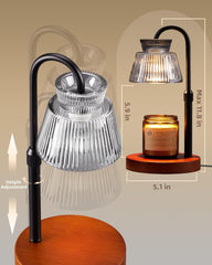 Candle Warmer Lamp with Timer, Vintage Flower Candle Lamp with 2 Bulbs, Electric Adjustable Height Candle Warmer,Birthday Gifts for Women, Wax Melt Warmer for Mom House Warming Gifts
