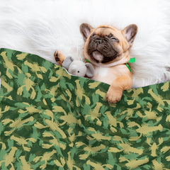 Crayfish Army Print Pet Blanket Soft,Cozy Dog and Cat Blanket for Bed Couch Car Crate,Puppy Throw-Small