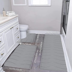 3-Piece Foam Bath Mat Set, Soft & Water Absorbent Bathroom Rugs, Non-Slip, Machine Washable, Comfortable & Thick, Ideal for Home, Toilet, Shower, and Bathroom Use