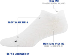 Gildan Men's Flat Knit No Show Socks with Tab Back