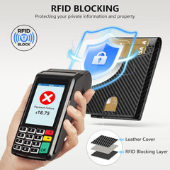 Auskang Wallet for Men, Classic Bifold Mens Wallet, Minimalist Slim wallet Credit Card Holder, Genuine Leather, Black (Grid Pattern)