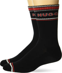 HUGO Men's 2-Pack Varsity Style Quarter Length Cotton Socks